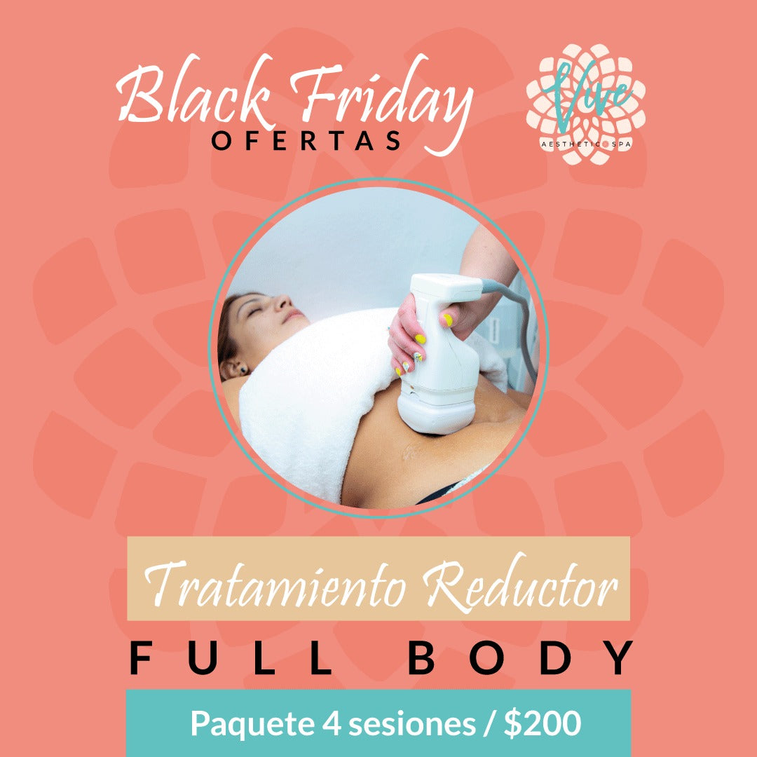 Black Friday 4 Sesiones Tratamiento Reductor
